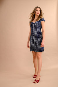 Robe Chemisier Marine - Atelier Boutique Isabelle Elie