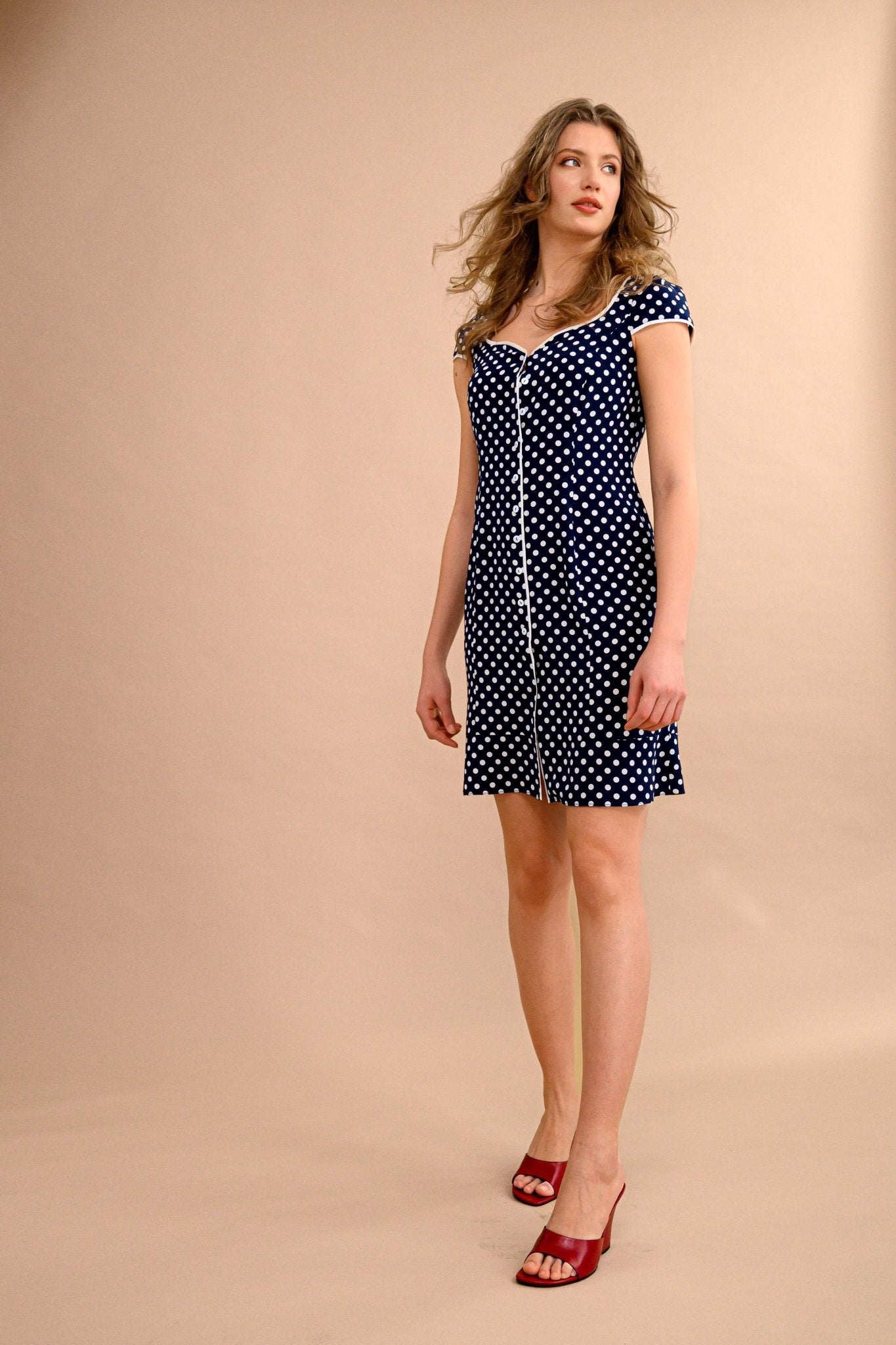 Robe Chemisier Marine - Atelier Boutique Isabelle Elie