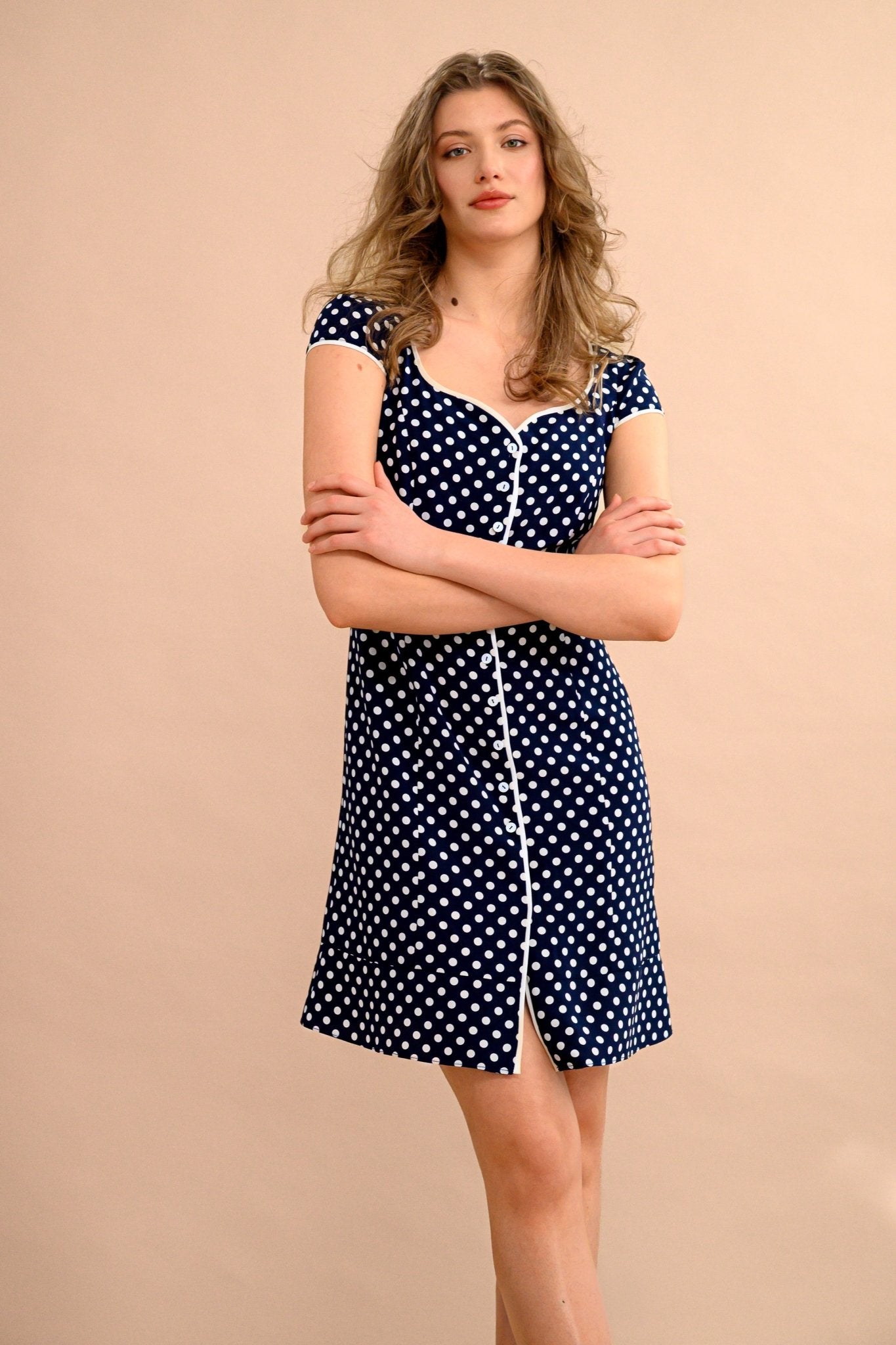 Robe Chemisier Marine - Atelier Boutique Isabelle Elie