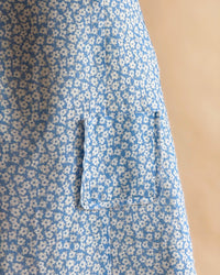 Robe en lin bleu 5490 - Atelier Boutique Isabelle Elie