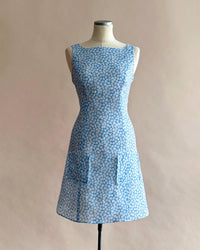 Robe en lin bleu 5490 - Atelier Boutique Isabelle Elie