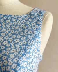 Robe en lin bleu 5490 - Atelier Boutique Isabelle Elie