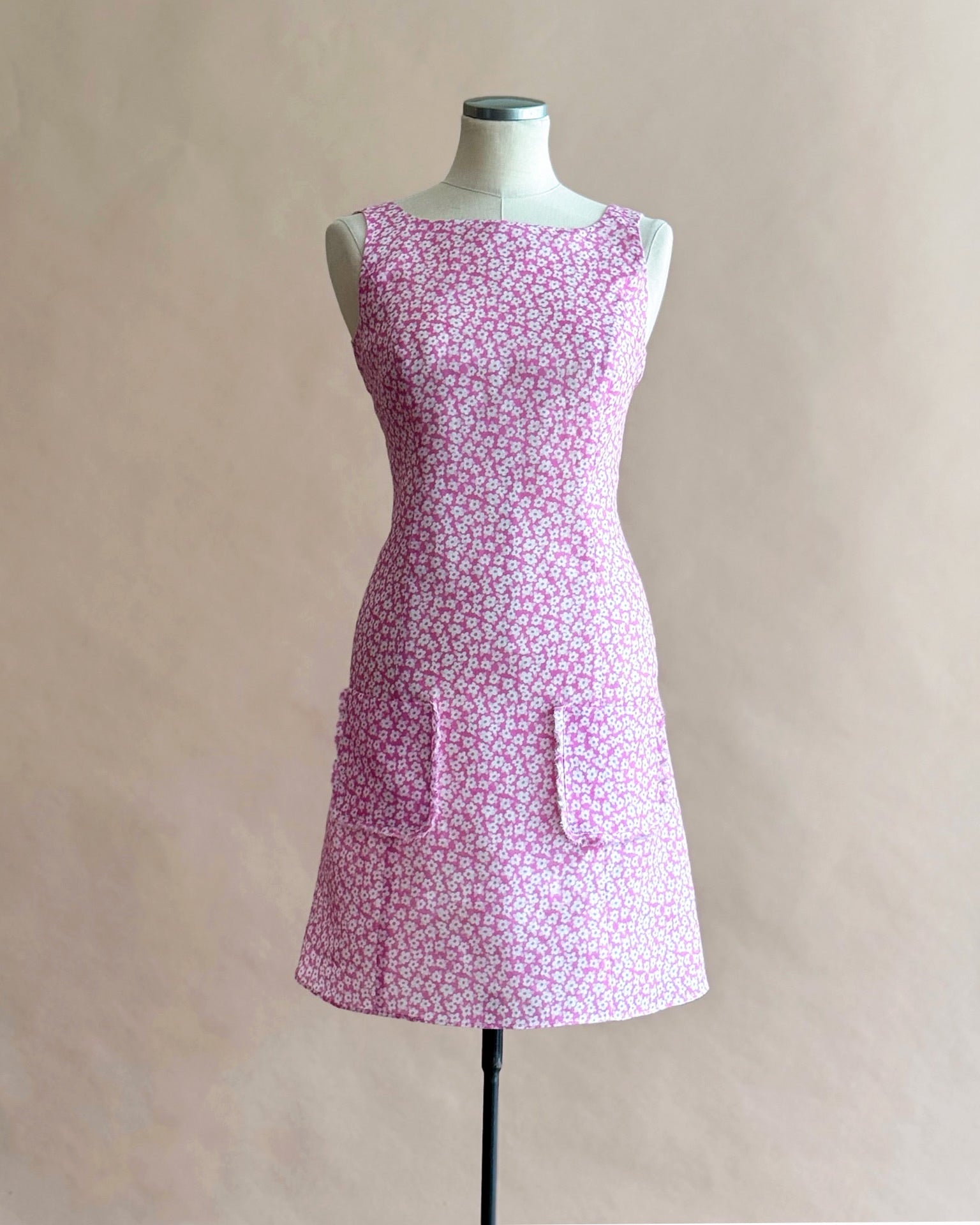 Robe en lin rose 5490 - Atelier Boutique Isabelle Elie