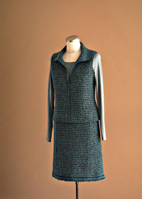 Veste sans manches turquoise - Atelier Boutique Isabelle Elie