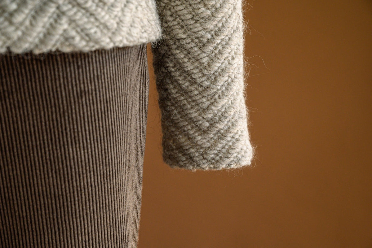 Veste tricot chevrons - Atelier Boutique Isabelle Elie