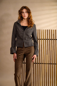 Veston cachemire & laine brun - Atelier Boutique Isabelle Elie