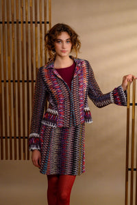 Veston laine multicolore effet dentelle - Atelier Boutique Isabelle Elie