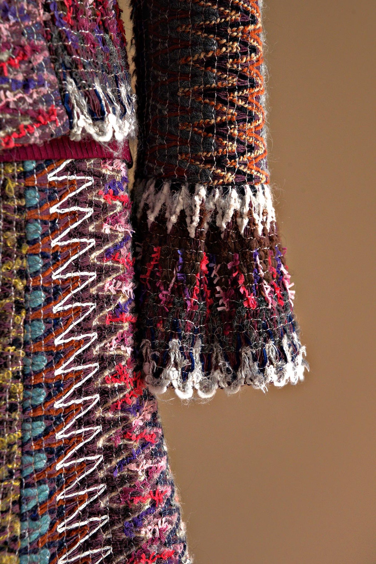 Veston laine multicolore effet dentelle - Atelier Boutique Isabelle Elie