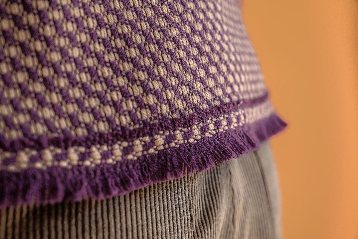 Veston tweed prune & beige - Atelier Boutique Isabelle Elie