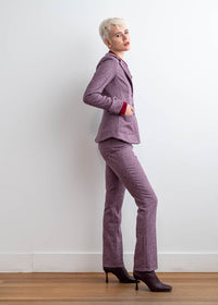 Pantalon extensible violet 786 - Atelier Boutique Isabelle Elie