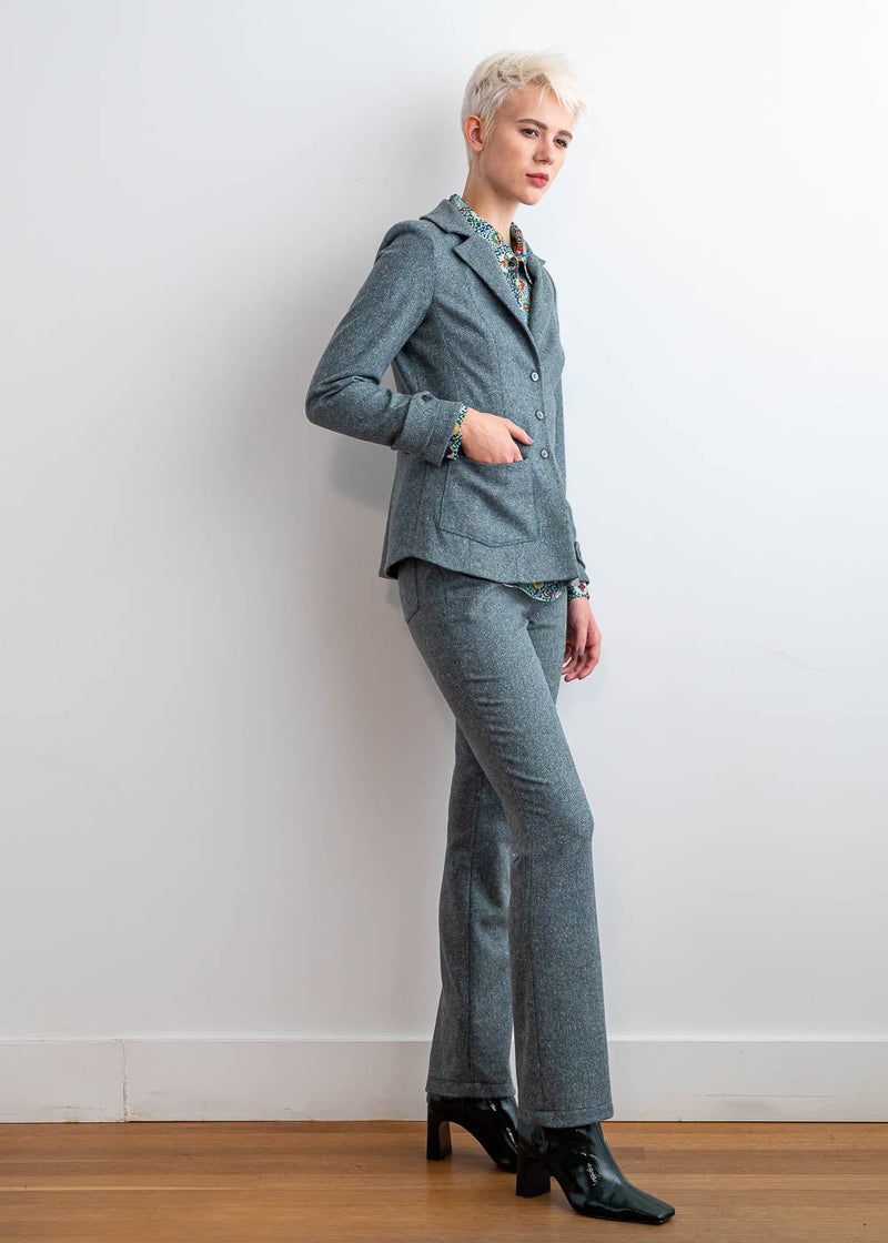 Pantalon turquoise 786 - Atelier Boutique Isabelle Elie