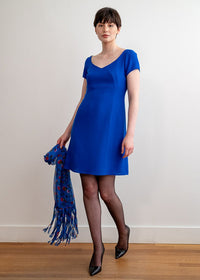 Robe à Godets Bleu 8 - Atelier Boutique Isabelle Elie